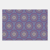 Feuille De Papier Cadeau Mandala Purple Design (Devant 3)