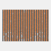 Feuille De Papier Cadeau Manipulé orange et gris (Devant 2)