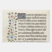 Feuille De Papier Cadeau manuscrits exquis et enluminés médiévaux (Devant 3)