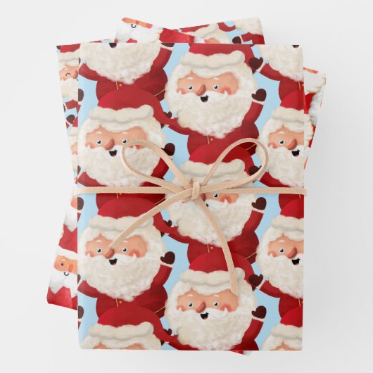 Feuille De Papier Cadeau Marathon Santas Funny Sport actif Gras Noël (En situation)