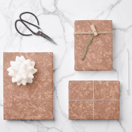Feuille De Papier Cadeau Marbre beige Terrazzo Texture (Recto)