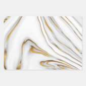 Feuille De Papier Cadeau Marbre blanc et gris (Devant 3)