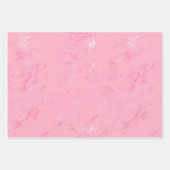 Feuille De Papier Cadeau Marbre blanc rose      (Devant 2)