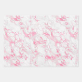 Feuille De Papier Cadeau Marbre blanc rose      (Devant)