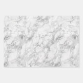 Feuille De Papier Cadeau Marbre blanc rose           (Devant 3)