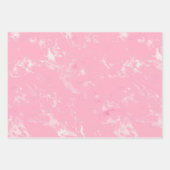 Feuille De Papier Cadeau Marbre blanc rose           (Devant 2)