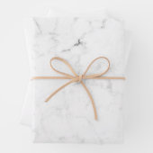 Feuille De Papier Cadeau Marbre blanc vide (En situation)