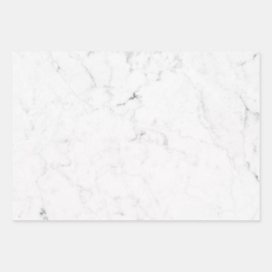 Feuille De Papier Cadeau Marbre blanc vide (Devant)