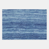 Feuille De Papier Cadeau Marbre bleu (Devant 3)