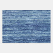 Feuille De Papier Cadeau Marbre bleu (Devant 2)