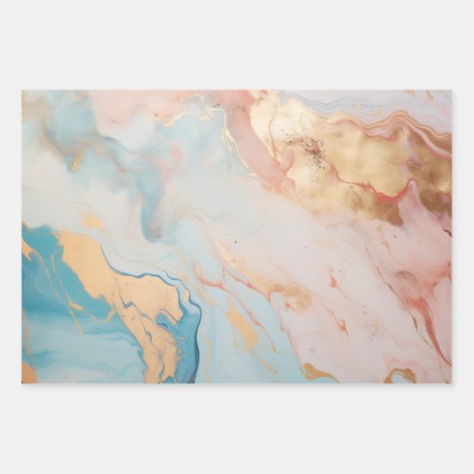 Feuille De Papier Cadeau Marbre Crépuscule (Devant)