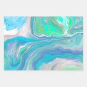 Feuille De Papier Cadeau Marbre de verre de mer Anniversaire (Devant 3)