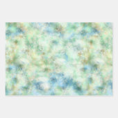 Feuille De Papier Cadeau Marbre d'or Aqua Mint Abstrait (Devant 3)