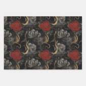 Feuille De Papier Cadeau Marbre élégant en gris rouge et or Découpage (Devant 3)