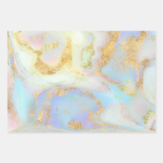 Feuille De Papier Cadeau marbre fluide abstrait (Devant)