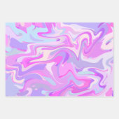 Feuille De Papier Cadeau Marbré rose violet Turquoise (Devant 2)