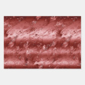 Feuille De Papier Cadeau Marbre rouge brillant (Devant)