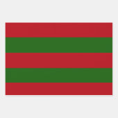 Feuille De Papier Cadeau Marbre rouge vert or moderne Noël (Devant 2)