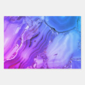 Feuille De Papier Cadeau Marbre violet exotique (Devant)