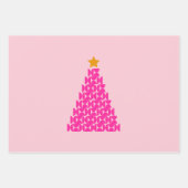 Feuille De Papier Cadeau Marché d'hiver 09 Preppy Pink Christmas Tree (Devant)