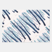 Feuille De Papier Cadeau Marcher À Travers La Forêt De Neige (Devant 2)