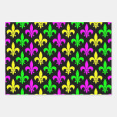 Feuille De Papier Cadeau Mardi Gras Fleur De Lis (Devant)