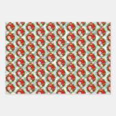 Feuille De Papier Cadeau Mare West Highland White Terrier couronne de Noël (Devant 2)