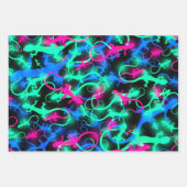 Feuille De Papier Cadeau Margouillats fluos (Devant 3)