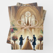 Feuille De Papier Cadeau Mariage (En situation)