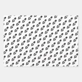 Feuille De Papier Cadeau Mariage à la Moustache en Tuxedo et Haut-de-Forme (Devant 3)