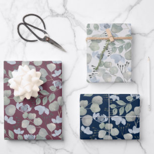 Feuille De Papier Cadeau Mariage Aquarelle Eucalyptus Rustique 