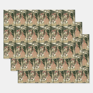 Feuille De Papier Cadeau Mariage Art Déco vintage, Première Danse pour mari