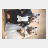 Feuille De Papier Cadeau Mariage australien Wombat, (Devant 3)
