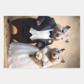 Feuille De Papier Cadeau Mariage australien Wombat, (Devant)