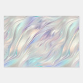 Feuille De Papier Cadeau Mariage blanc Aqua Blue Purple Pearl (Devant 3)