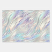 Feuille De Papier Cadeau Mariage blanc Aqua Blue Purple Pearl (Devant)