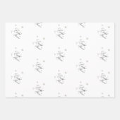Feuille De Papier Cadeau Mariage Blanc Perles Fête Prénuptiale (Devant 2)