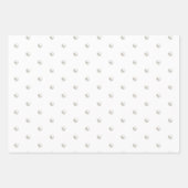 Feuille De Papier Cadeau Mariage Blanc Perles Fête Prénuptiale (Devant)