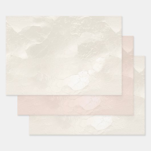 Feuille De Papier Cadeau Mariage chic perle blanc glamour ivoire rose (Lot)