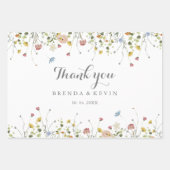 Feuille De Papier Cadeau Mariage coloré Dainty Fleurs sauvages (Devant 2)