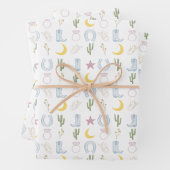 Feuille De Papier Cadeau Mariage Cowgirl Sud-Ouest (En situation)