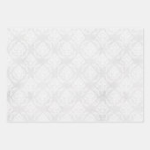Feuille De Papier Cadeau Mariage Damask Blanc Élégance Classique 3 Cadeau (Devant 2)