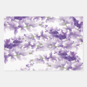 Feuille De Papier Cadeau Mariage d'aquarelle Lavender (Devant 3)