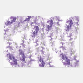 Feuille De Papier Cadeau Mariage d'aquarelle Lavender (Devant)