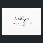 Feuille De Papier Cadeau Mariage de calligraphie moderne<br><div class="desc">Ce mariage de calligraphie moderne papier d'emballage est parfait pour un mariage rustique. Le design sobre et élégant présente une typographie de script classique et sophistiquée en noir et blanc.</div>