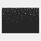 Feuille De Papier Cadeau Mariage de chaussures haute talon en diamant blanc (Devant 3)