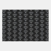 Feuille De Papier Cadeau Mariage de chaussures haute talon en diamant blanc (Devant 2)