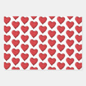 Feuille De Papier Cadeau Mariage de coeur Red XOXO (Devant 2)