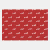 Feuille De Papier Cadeau Mariage de coeur Red XOXO (Devant)