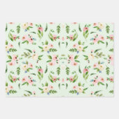 Feuille De Papier Cadeau Mariage de fleurs d'or (Devant 3)